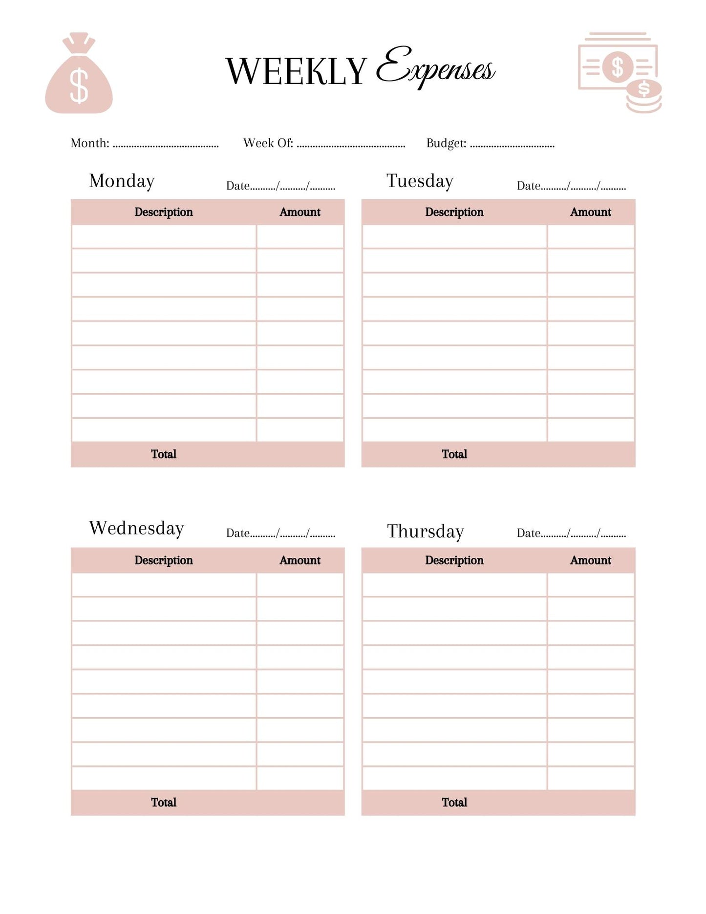 Ultimate Budget Planner - 50 Pages