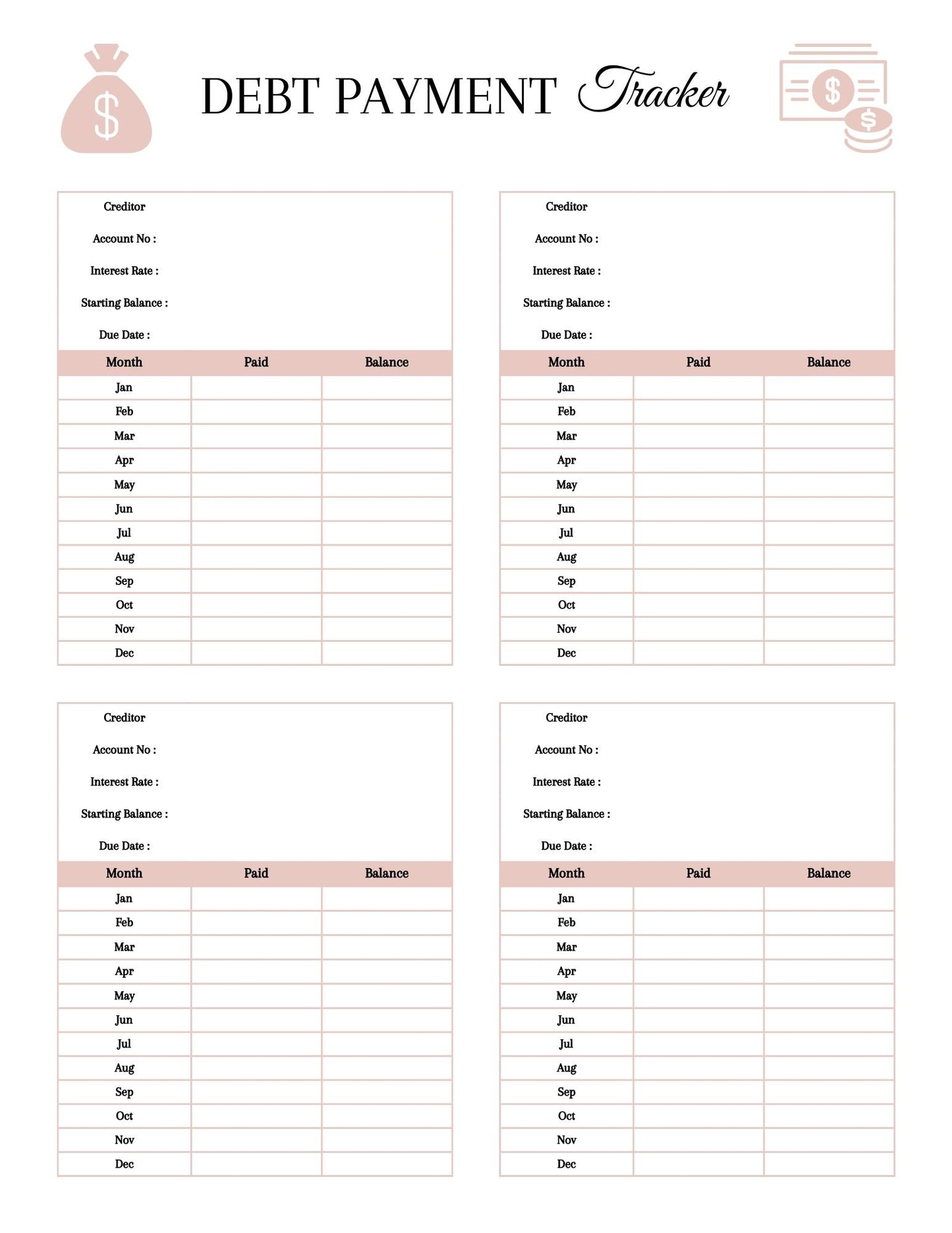 Ultimate Budget Planner - 50 Pages